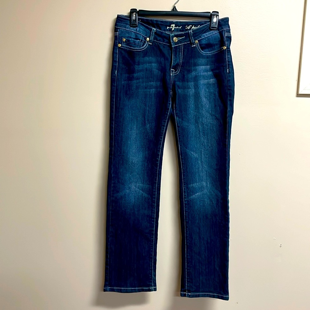 7 for All Mankind “A” pocket straight leg jeans Women’s Size 27 Inseam 29.5”